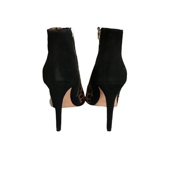 Club Monaco Dyed Calf Hair Leopard Print Booties - Picture 7 of 16